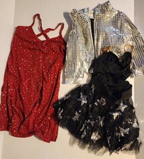 Used Dance Costume Girl 12outfit lot Sizes IC SC LC Weiss plus accessories