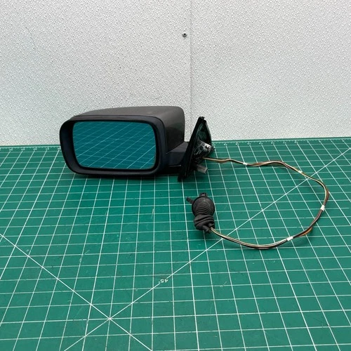 97-03 BMW E39 540i FRONT LEFT DRIVER SIDE DOOR REAR VIEW MIRROR GREY OEM