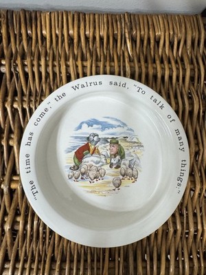 vintage Johnson Brothers Alice in Wonderland baby's or child's bowl.