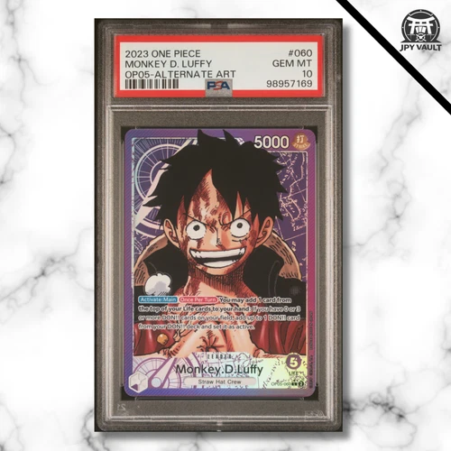 One Piece Card English - Monkey D. Luffy Leader OP05-060 -OP05 - PSA 10