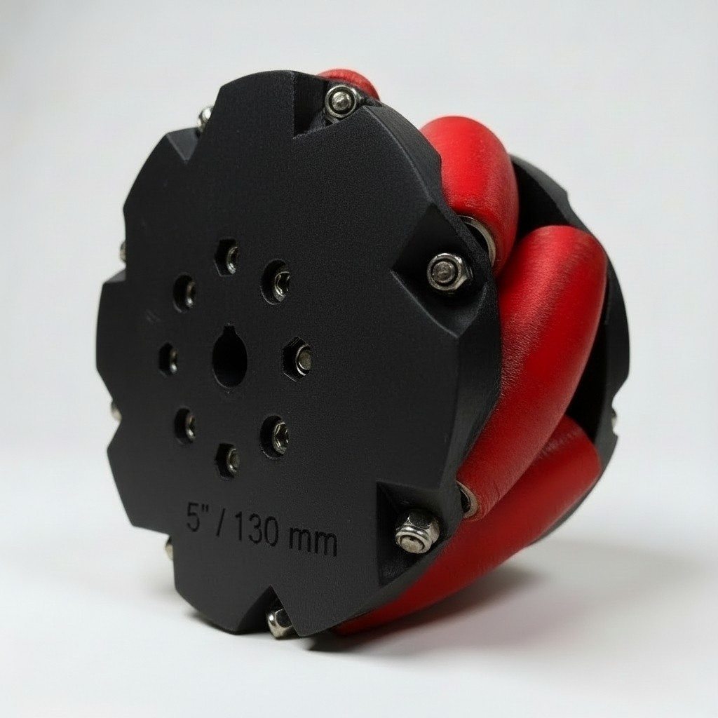 Roue Mecanum 127 mm omnidirectionnelle pour déplacements fluides de robot AGV