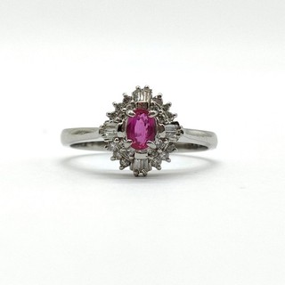 Jewelry Ring Ruby 0.22ct Platinum 5515944