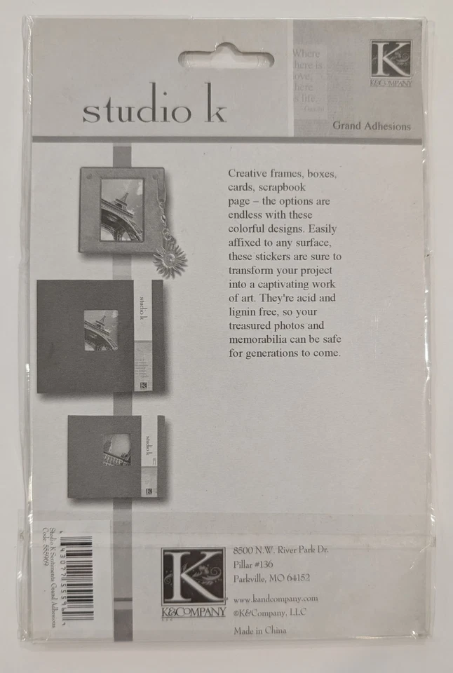 Studio K Sentiments Words & Phrases Grand Adhesions Scrapbook Stickers K&Company - Image 2 of 2