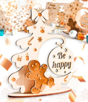 x6 Holz Basteln Weihnachtsdeko rustikal nordisch skandinavisch Deko 2 Designs