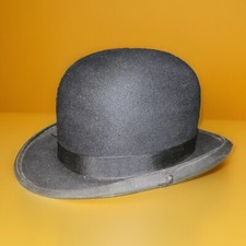 Cappello da bowler britannico vintage Moores & Sons The Tween - Display materiale di scena circa 56 cm ✅