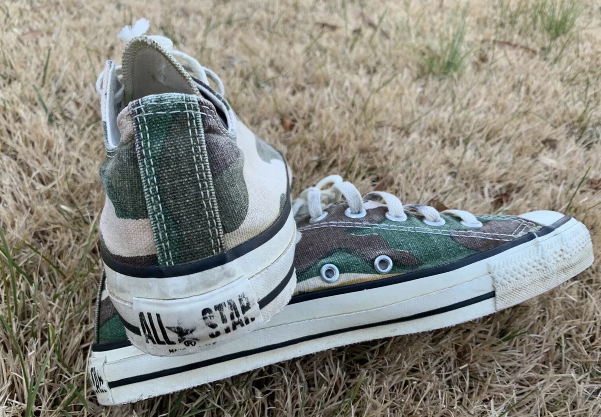 Vintage CONVERSE ALL STAR Sneaker Low Top Camouflage Color Shoes
