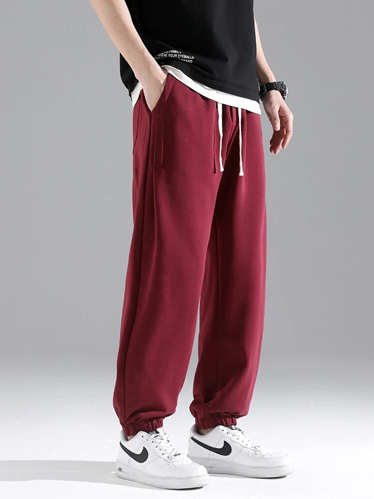 Men's Sweatpants Fashion Drawstring Streetwear Casual Trousers Male Loose Pant