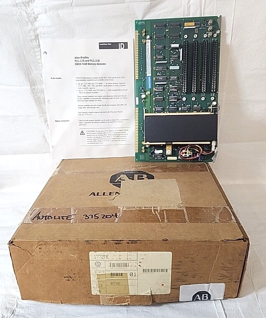 *New* Allen Bradley 1772-ME RAM Memory Module PLC-2/20 & PLC-2/30