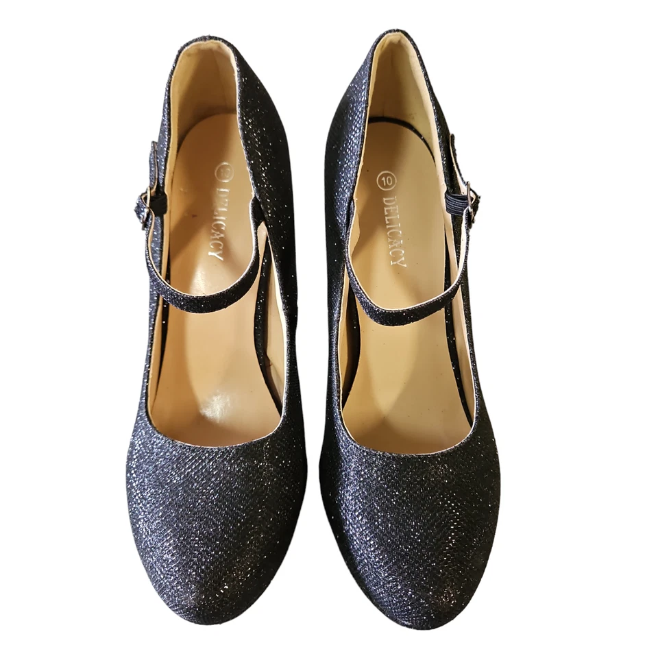 Zapatos de salón para mujer Delicacy Chase-76 negros brillantes talla 10 Foto 4 de 4