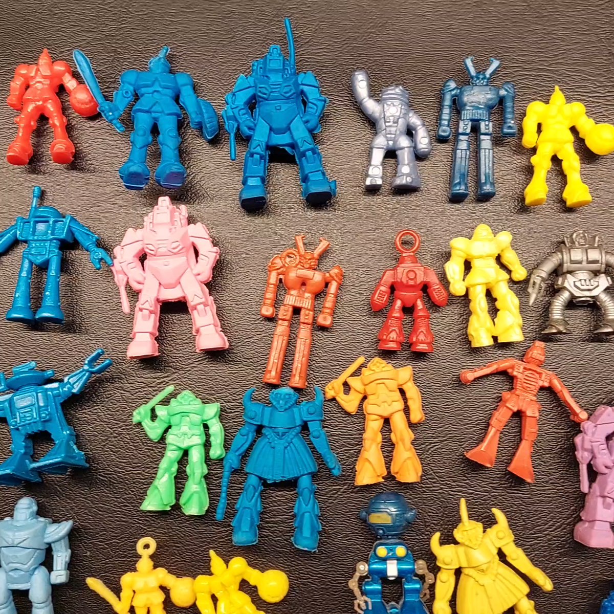 Lot of 49 Vintage Robot Mini Figures Some Keshi Hard Plastic