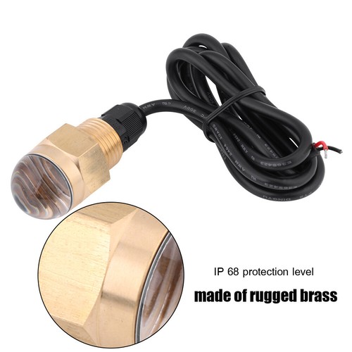 New Marine Boat 12V Brass Glass Blue LED Underwater Light Lamp Drain Plug1/2' - Bild 5 von 12