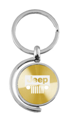 Jeep Grill Spinner Key Ring ( Gold)