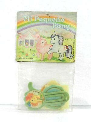 VINTAGE MY LITTLE PONY G1 PAPER CLIP (5) SCHOOL OFFICE 1986 