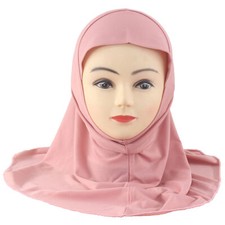 Kids Hijab Amira Instant Scarf Girls Wrap Shawl Stoles Muslim Turban Headscarf