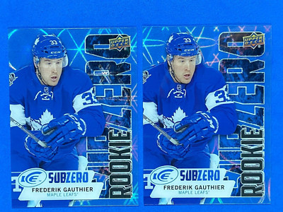 Frederik Gauthier x2 Lot 2016-17 Upper Deck Ice Sub Zero #SZ88 Toronto