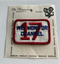 WE MONITOR CHANNEL 17 CB RADIO Sew On Embroidered Patch Vintage New 3 x 2