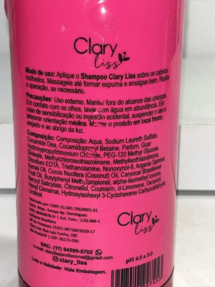 Xampu rosa rubi 01 tratamento capilar, 1 litro novo exterior danificado - Imagem 4 de 4