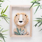 Cutout Lion Wood Wall Plaque Childrens Jungle Safari Animal Nursery Baby Decor