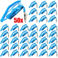 50Pcs Anti-Static Wrist Band ESD Grounding Strap Prevents Static Build Up, Blue