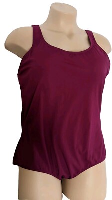 Sporti women's 22w Burgundy plum  One Pc Swimsuit  UV Protection Chlorine Resist