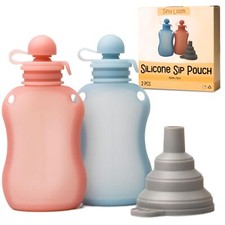 Reusable Pouches for Toddlers Silicone Refillable Baby Food Feeder ... Fast Ship