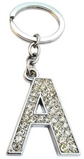 A Rhinestone Keychain Personalized A Faux Diamond Paved Keyring A, a Gift