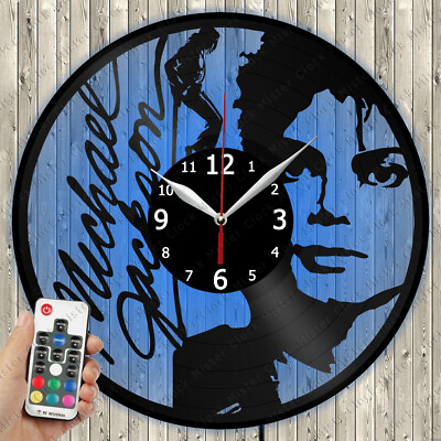 LED Clock Michael Jackson LED Light Vinyl Record Wall Clock LED