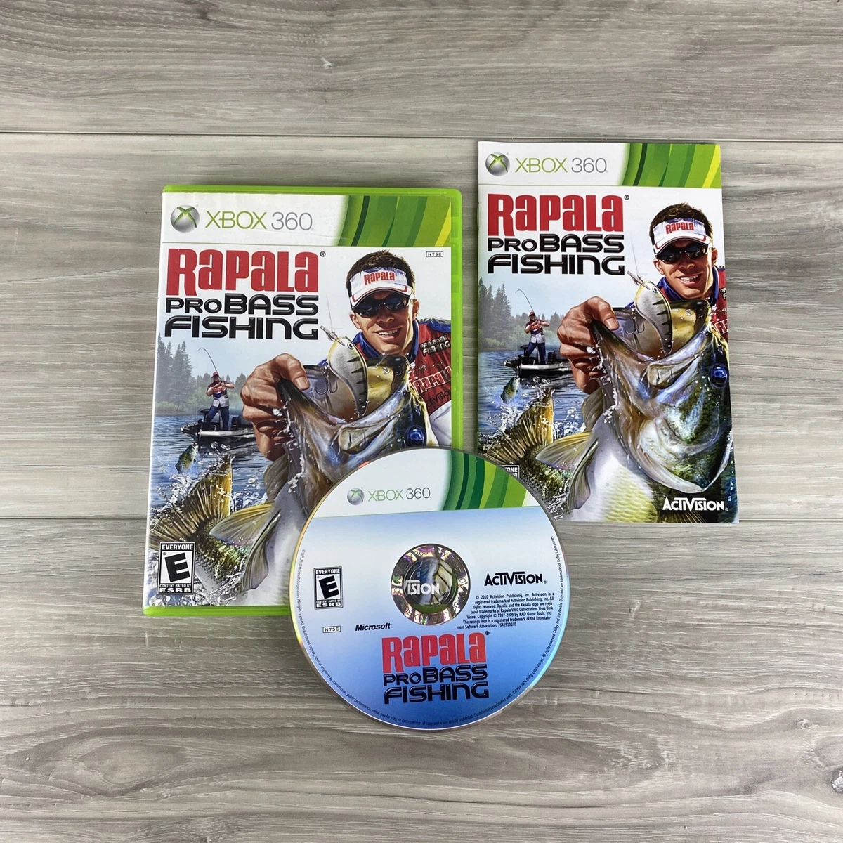 Rapala Pro Bass Fishing Xbox 360 Video Game Tested CIB