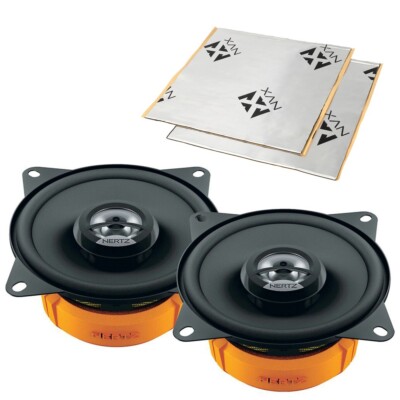 Hertz DCX100.3 60W RMS 4'' Coaxial Car Speakers with Sound Damping (2 Pairs)