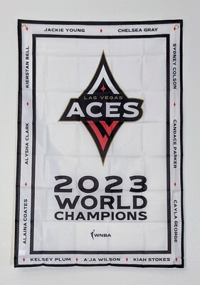 LAS VEGAS ACES 2023 WNBA Championship Banner Flag (NEW UNOPENED!)
