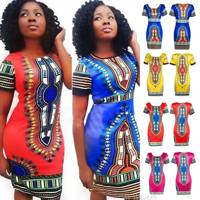 dashiki bodycon dress