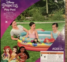 Disney Princess 3-Ring Play Pool 48" x 48" x 12” Bestway