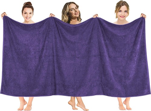 2x Extra Large Super Jumbo Bath Sheets 100% Cotton Soft Absorbent Bath Towels - Picture 25 of 45