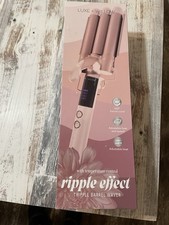 WAVER CURLING IRON LUXE AND WILLOW RIPPLE TRIPLE BARREL 1" BARRELS NIB