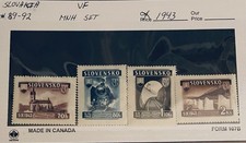 Slovakia 1943 Mint Never Hinged VF Postage Stamp Set Railroads Architecture