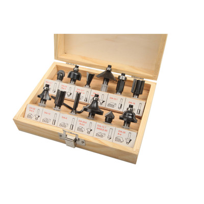 SET 12 STÜCK HOLZFRÄSER STIEL 6MM TOLSEN