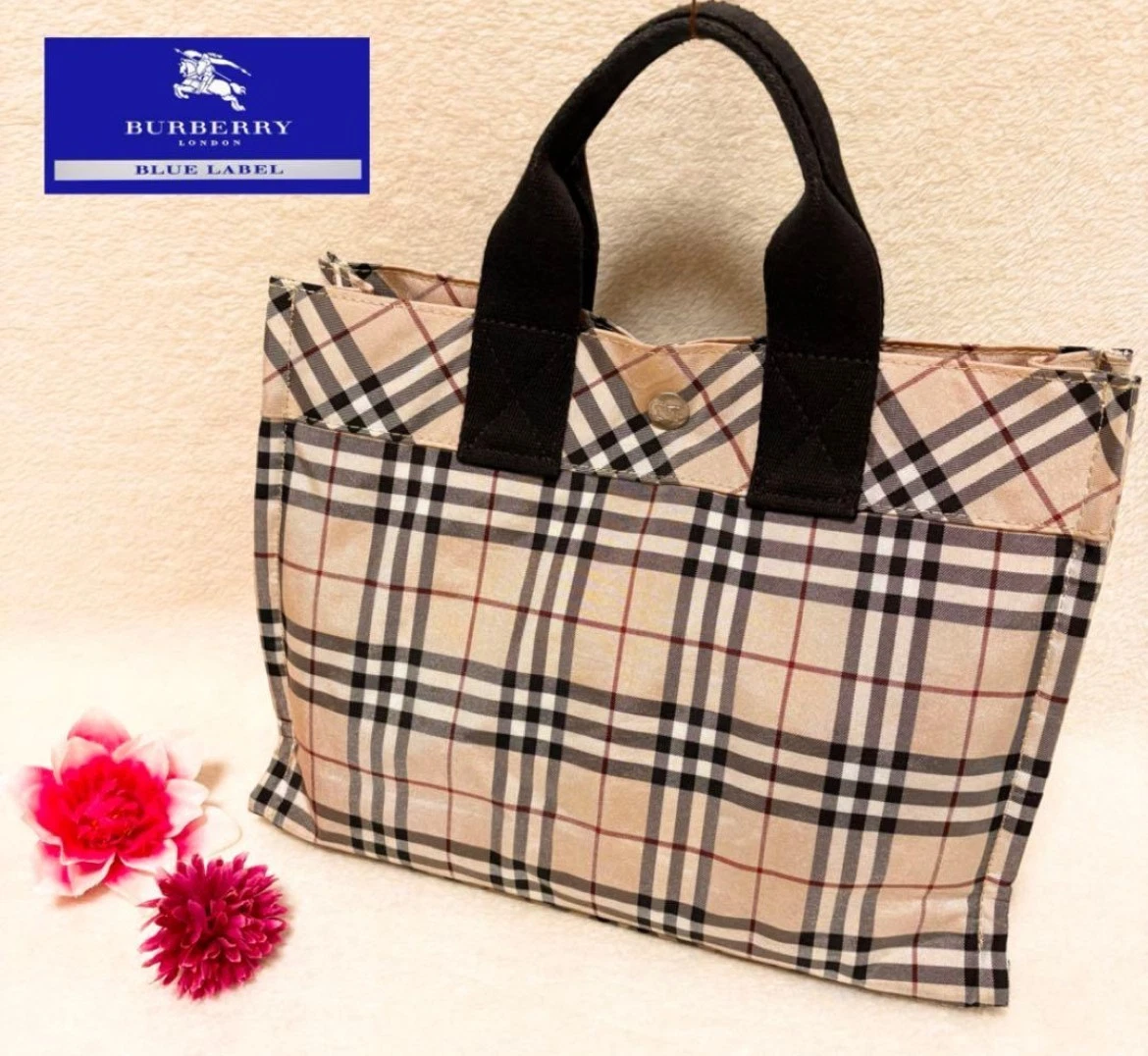 新品POLYESTER CHECK PATTERN BAG Burberry Polyester Exterior Checkered Bags & Handbags for Women