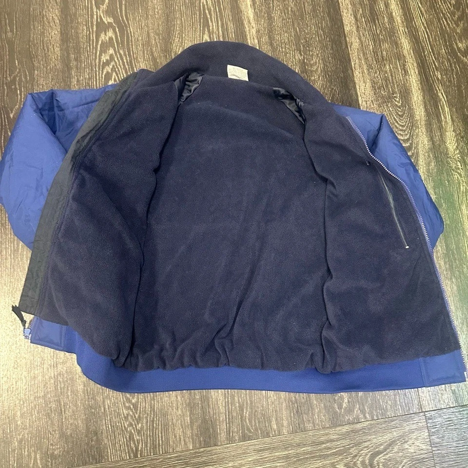 Chaqueta Bomber Rompevientos Azul Fahrenheit De Colección Forrada de Vellón S Hecha en Birmania Foto 2 de 4