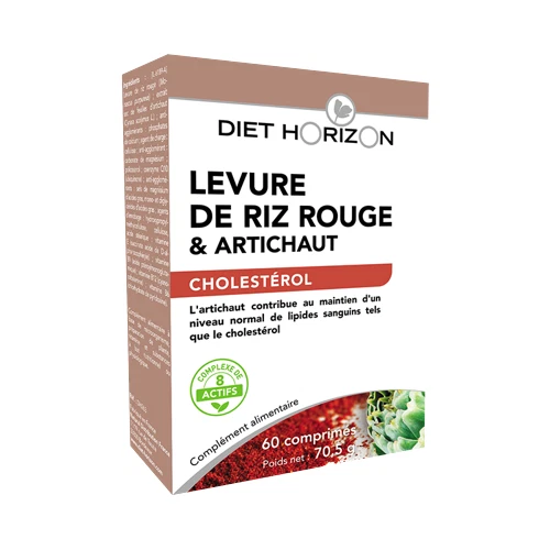 Levure de riz rouge et artichaut 60 comprimés Diet Horizon