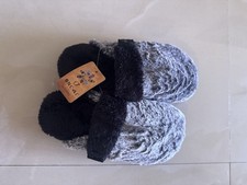 SLEEPERS PUFFY GRAY BLACK CONFU n c a i slippers unixes fur slippers size 8