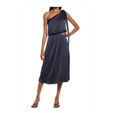 AMY LYNN GEMMA DRESS – NAVY BLUE – ONE SHOULDER – SIZE [INSERT SIZE] 46" LENGTH