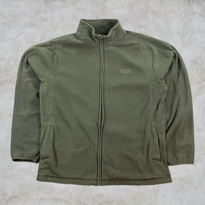 Vintage The North Face Fleecejacke M Herren Olive Grün Reißverschluss 