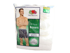 Fruit of the Loom Men's Woven Boxers 5-Pack Size S/ White