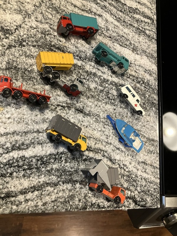Matchbox Cars  Old Toy Lesney England  Trucks Boat Trailer  Ambulance #3 Antique