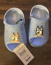 NWT Toddler Bluey Americana Slide Classic Clogs Sandals Blue Size 11