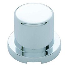Chrome Plastic Flat Top Nut Cover - Push-On 10 Pack , Various Sizes