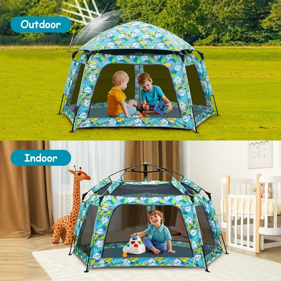 Barraca pop-up praia bebê sombra solar com mosquiteiro abrigos de proteção UV  - Imagem 2 de 4