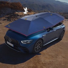 Semi-Automatic Car Canopy Folding Car Umbrella Removable Carport Awning Cover