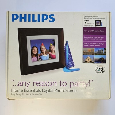 Philips Home Essentials 7 inch Digital Black Wood Photo Frame