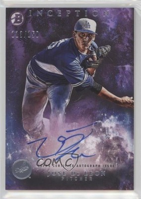 2016 Bowman Inception Prospect Purple 113/150 Jose De Leon #PA-JDE Auto gn7